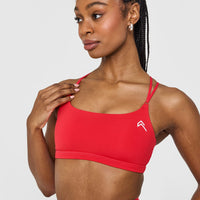 Everyday Cross Over Bralette | Muscle Mommy Red