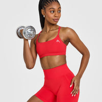 Everyday Cross Over Bralette | Muscle Mommy Red