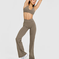 Unified Wrap Flared Bottoms | Moss Brown