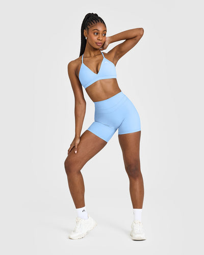 Unified High Waisted Shorts 6" | Powdered Blue