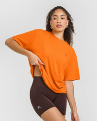 Classic Oversized Lightweight T-Shirt | Flame Orange