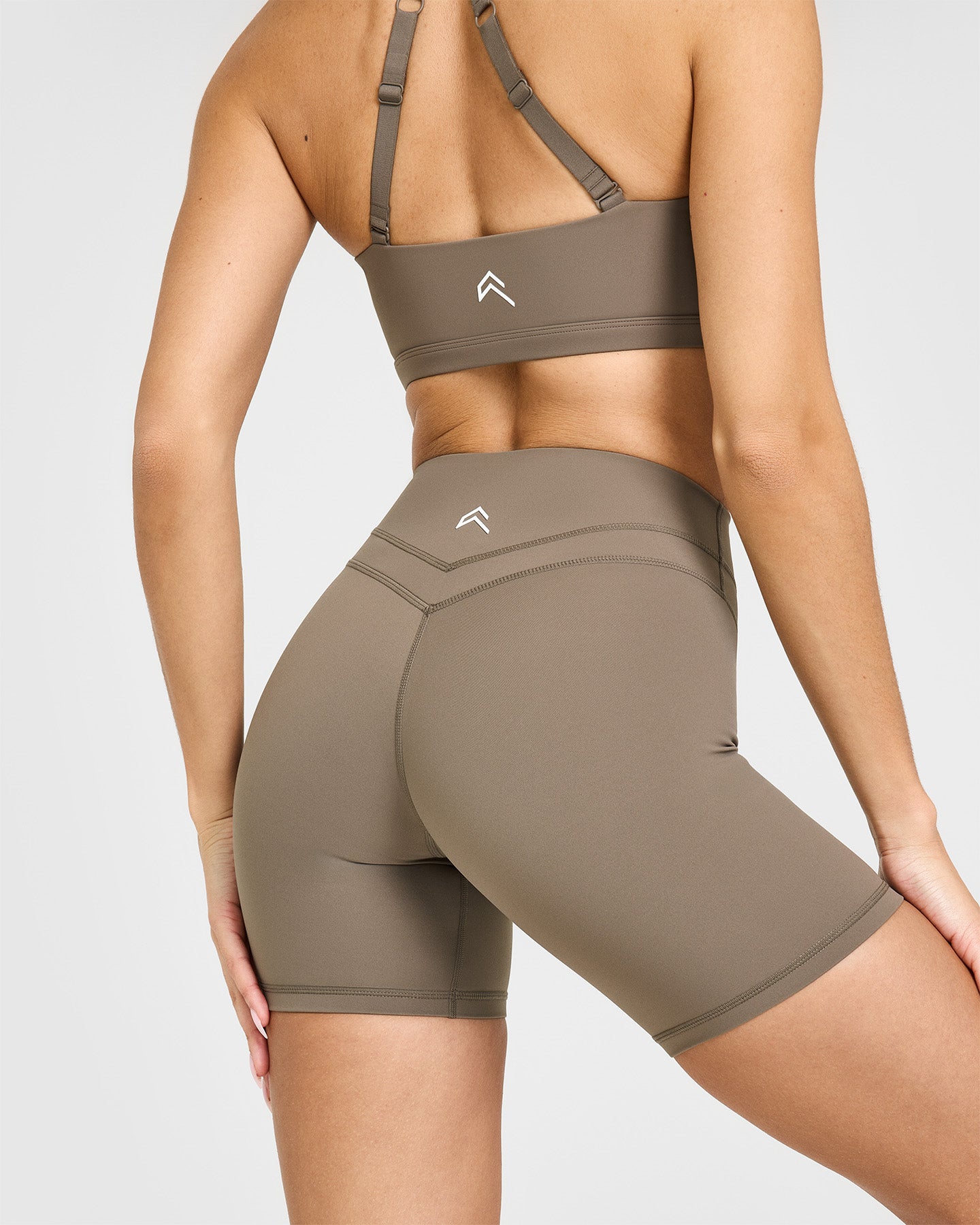 Unified High Waisted Shorts 6" | Moss Brown