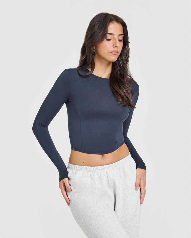 Mellow™ Soft Mid Long Sleeve Top | True Blue