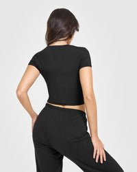 Mellowâ„¢ Soft Mid Short Sleeve T-Shirt | Soft Black