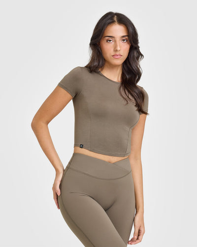 Mellow™ Soft Mid Short Sleeve T-Shirt | Moss Brown