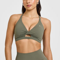 Unified Twist Sports Bra | Alpine Green