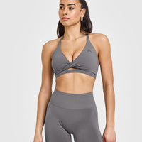 Unified Twist Sports Bra | Ash Grey