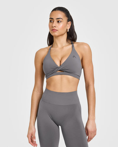 Unified Twist Sports Bra | Ash Grey