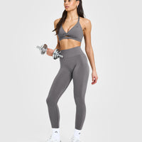 Unified Twist Sports Bra | Ash Grey