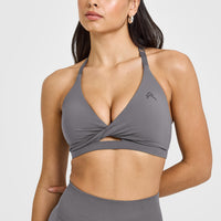Unified Twist Sports Bra | Ash Grey