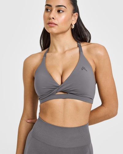 Unified Twist Sports Bra | Ash Grey