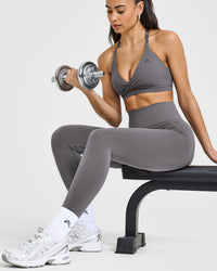 Unified Twist Sports Bra | Ash Grey