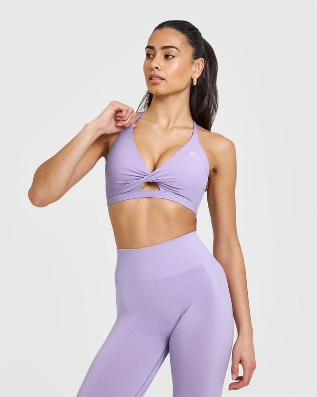 Unified Twist Sports Bra | Wisteria Purple