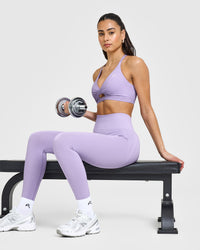 Unified Twist Sports Bra | Wisteria Purple