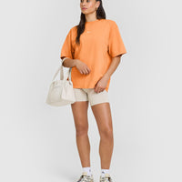 Raising The Bar Oversized Washed T-Shirt | Apricot Orange
