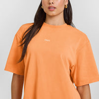 Raising The Bar Oversized Washed T-Shirt | Apricot Orange
