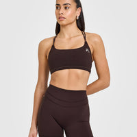 Everyday Cross Over Bralette | Plum Brown