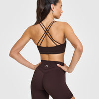 Everyday Cross Over Bralette | Plum Brown