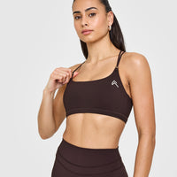 Everyday Cross Over Bralette | Plum Brown