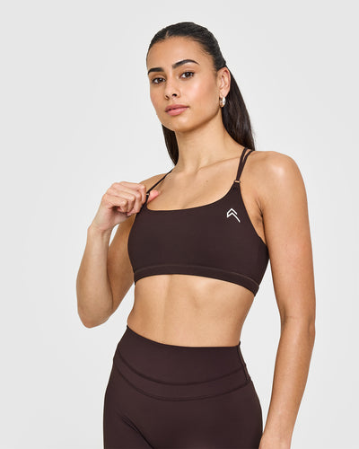 Everyday Cross Over Bralette | Plum Brown