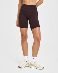 Unified Cycling Shorts 8" | Plum Brown