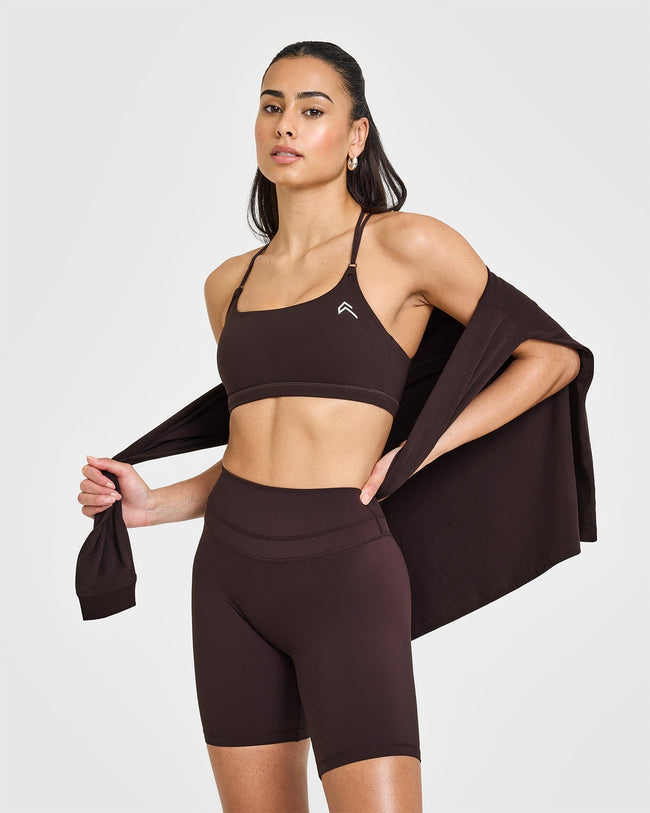 Unified Cycling Shorts 8" | Plum Brown