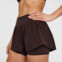Unified Double Layer Shorts 5" | Plum Brown