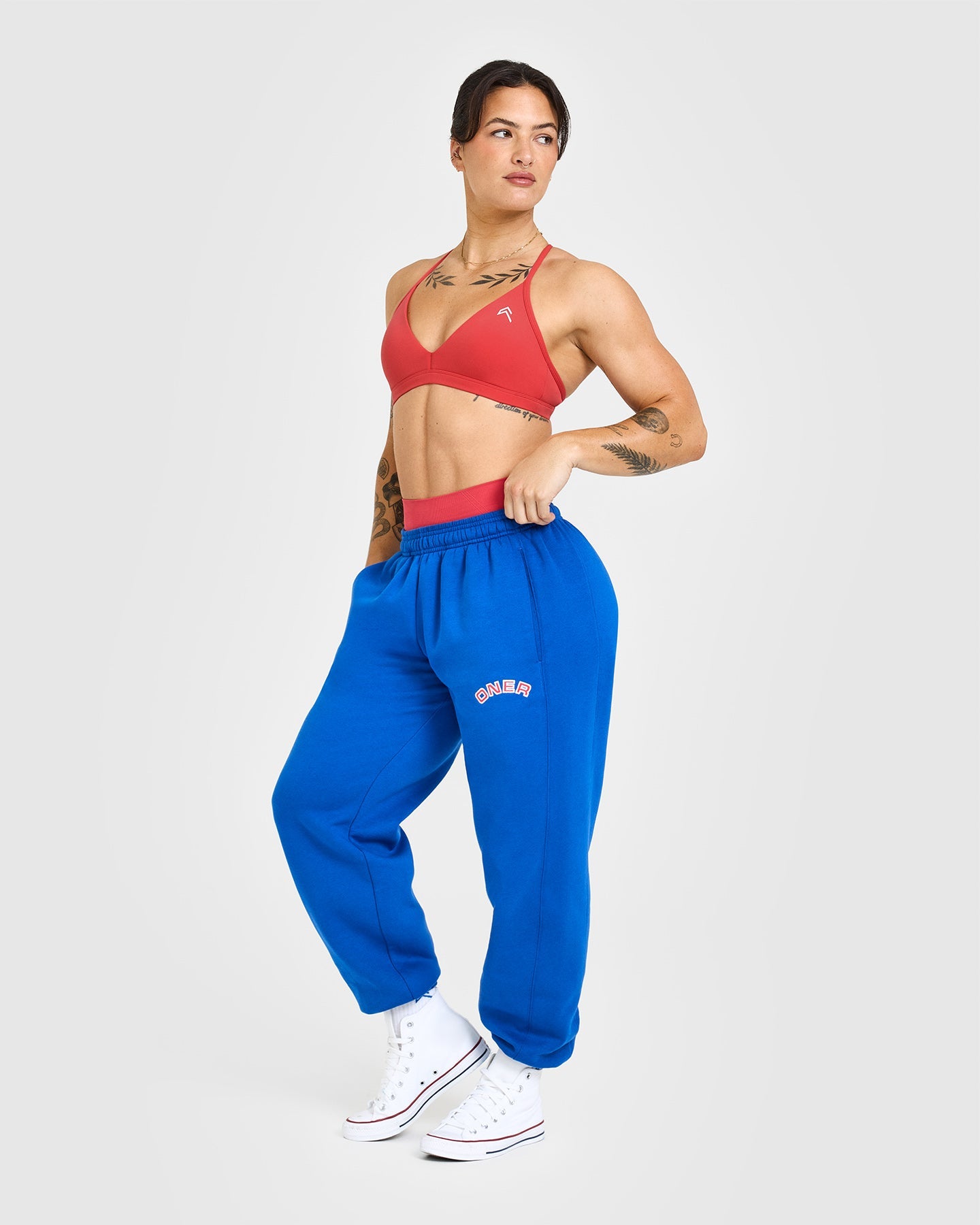 EasyLift™ Ultra Minimal V Neck Bralette with White Logo | Washed Sweet Red