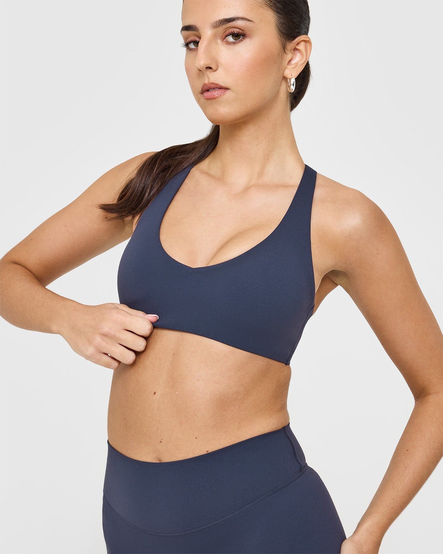 SoftMotion™ Bralette with White Logo | True Blue