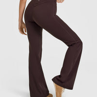 Unified Wrap Flared Bottoms | Plum Brown