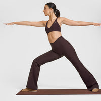 Unified Wrap Flared Bottoms | Plum Brown