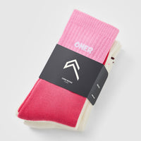 Oner Heart Crew Socks 3 Pack | Sweetie/Berry Bloom/Rosewood