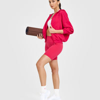Mid Weight Zip Through Hoodie | Berry Bloom