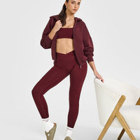 Mid Weight Zip Through Hoodie | Rosewood
