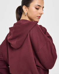 Mid Weight Zip Through Hoodie | Rosewood