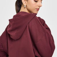 Mid Weight Zip Through Hoodie | Rosewood