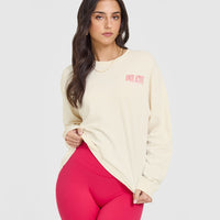 Oner Graphic Washed Long Sleeve Top | Off White