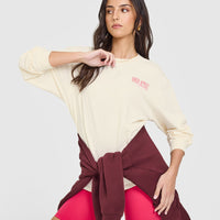 Oner Graphic Washed Long Sleeve Top | Off White