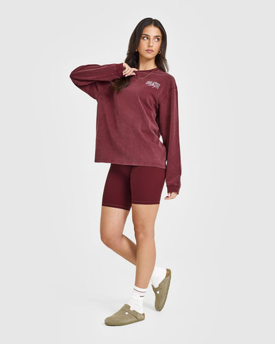 Oner Graphic Washed Long Sleeve Top | Rosewood