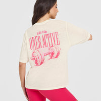 Oner Graphic Washed Burnout T-Shirt | Off White