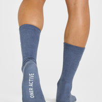 All Day Crew Socks 1 Pack | Granite Blue