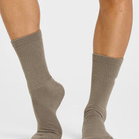 All Day Crew Socks 1 Pack | Moss Brown
