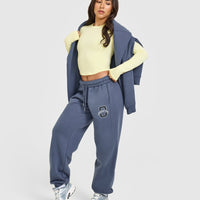 Foundations Jogger With Printed Graphic | Granite Blue