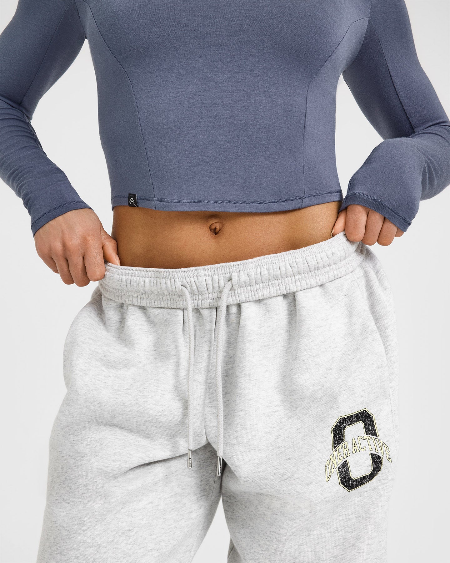 Foundations Jogger With Printed Graphic | Light Grey Marl