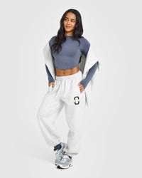 Foundations Jogger With Printed Graphic | Light Grey Marl