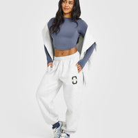 Foundations Jogger With Printed Graphic | Light Grey Marl