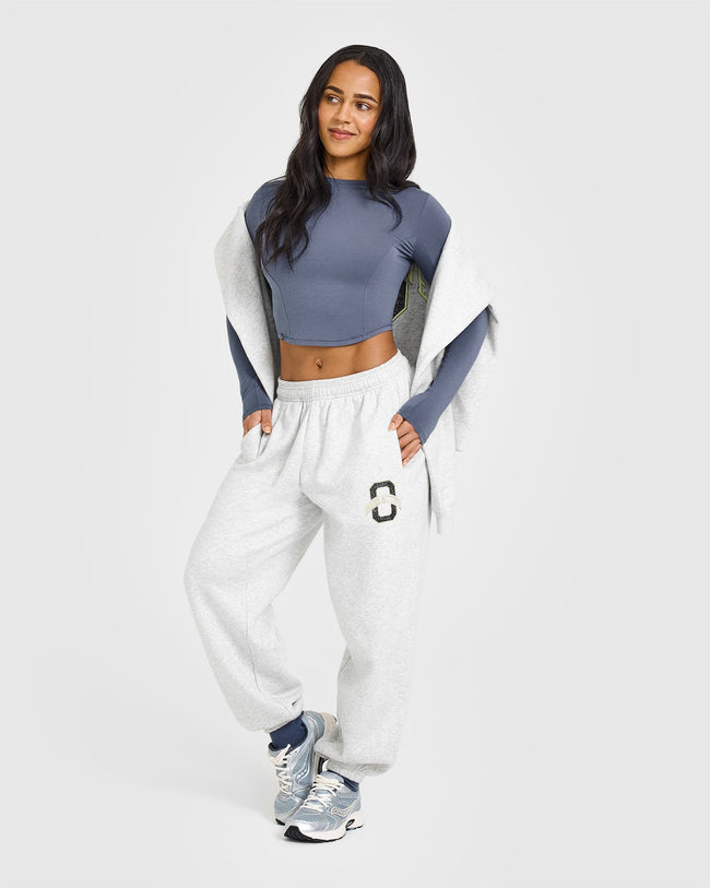 Foundations Jogger With Printed Graphic | Light Grey Marl