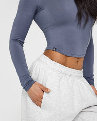 Mellowâ„¢ Soft Mid Long Sleeve Top | Granite Blue