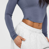 Mellowâ„¢ Soft Mid Long Sleeve Top | Granite Blue