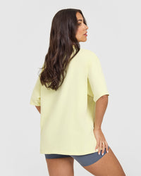 Oner Graphic Washed T-Shirt | Pastel Yellow